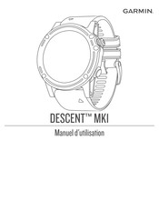 Garmin Descent MKI Manuel D'utilisation