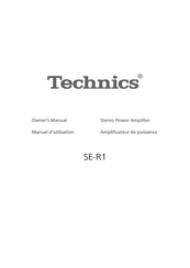 Technics SE-R1 Manuel D'utilisation