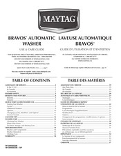 Maytag BRAVOS MVWB850WQ0 Guide D'utilisation Et D'entretien