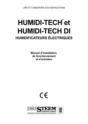 Dristeem HUMIDI-TECH Manuel D'installation, De Fonctionnement Et D'entretien