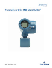 Emerson 4200 Micro Motion Manuel D'installation