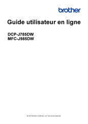 Brother DCP-J785DW Guide Utilisateur