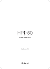 Roland HPi-50 Mode D'emploi