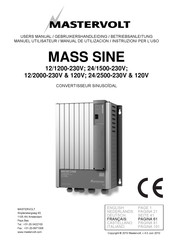 Mastervolt MASS SINE 12/1200-230V Manuel Utilisateur