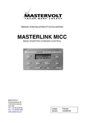 Mastervolt MASTERLINK MICC Manuel D'installation Et D'utilisation