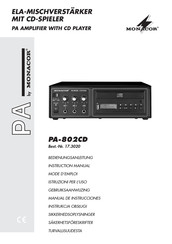 Monacor PA-802CD Mode D'emploi