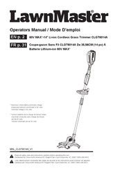 LawnMaster CLGT6014A Mode D'emploi