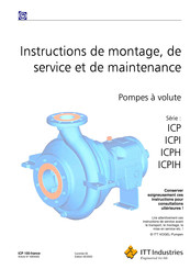 ITT Industries ICPI Série Instructions De Montage, De Service Et De Maintenance