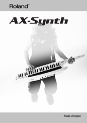 Roland AX-Synth Mode D'emploi