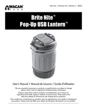 Wagan Tech Brite Nite Pop-Up USB Lantern Guide D'utilisation