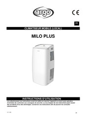 Argo MILO PLUS Instructions D'utilisation
