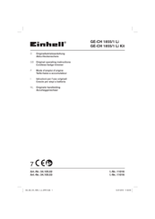 Einhell GE-CH 1855/1 Li Mode D'emploi D'origine