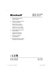 Einhell GE-CL 18 Li E Kit Mode D'emploi
