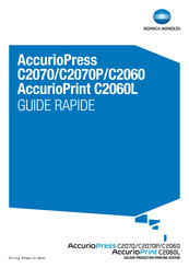 Konica Minolta AccurioPress C2070P Guide Rapide