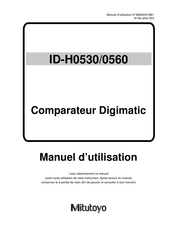 Mitutoyo ID-H00560 Manuel D'utilisation