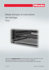 Miele H6650-55BP Mode D'emploi Et Instructions De Montage