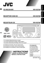 JVC KW-XG700 Manuel D'instructions