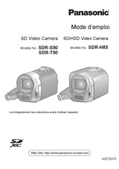 Panasonic SDR-H85 Mode D'emploi