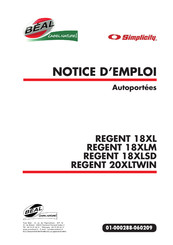Simplicity REGENT 18XLM Notice D'emploi