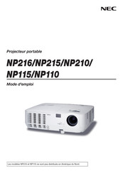 NEC NP115 Mode D'emploi
