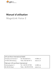 LVI MagniLink Voice 2 Manuel D'utilisation