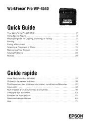 Epson WorkForce Pro WP-4540 Guide Rapide