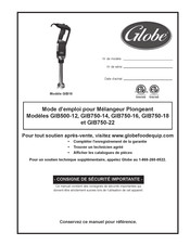 Globe GIB750-18 Mode D'emploi
