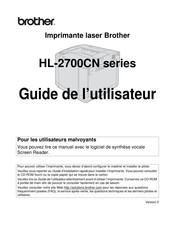 Brother HL-2700CN Série Guide De L'utilisateur