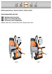 ALFRA Rotabest Mini 40/2 WD Mode D'emploi