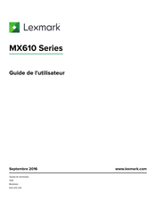 Lexmark MX610de Guide De L'utilisateur