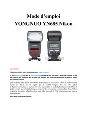 Yongnuo YN685 Mode D'emploi