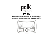 ASA Electronics polk PA4A Manuel D'installation Et D'utilisation