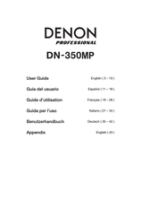 Denon Professional DN-350MP Guide D'utilisation