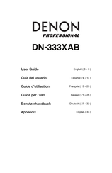 Denon Professional DN-333XAB Guide D'utilisation