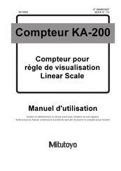 Mitutoyo KA 200 Manuel D'utilisation