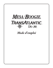 Mesa/Boogie TransAtlantic TA-30 Mode D'emploi