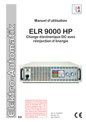Elektro-Automatik ELR 9000 HP Série Manuel D'utilisation