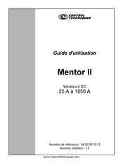 Control Techniques Mentor II Guide D'utilisation