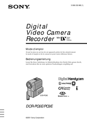 Sony Handycam DCR-PC6E Mode D'emploi