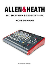 ALLEN & HEATH ZED SIXTY-14FX Mode D'emploi