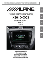 Alpine X901D-OC3 Manuel D'installation