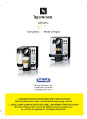 DeLonghi Nespresso Lattissima Mode D'emploi
