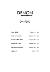 Denon Professional DN-F350 Guide D'utilisation