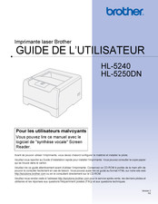 Brother HL-5250DN Guide De L'utilisateur