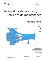 ITT KS Série Instructions De Montage, De Service Et De Maintenance