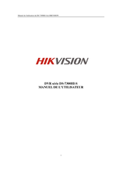 Hikvision DS-7300HI-S Série Manuel De L'utilisateur