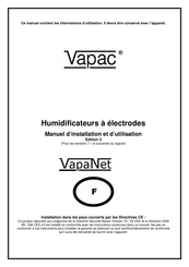 Vapac VapaNet Manuel D'installation