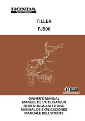 Honda Power Products TILLER FJ500 Manuel De L'utilisateur