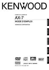 Kenwood AX-7 Mode D'emploi