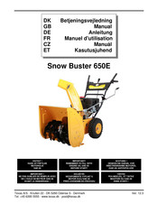 Texas A/S Snow Buster 650E Manuel D'utilisation